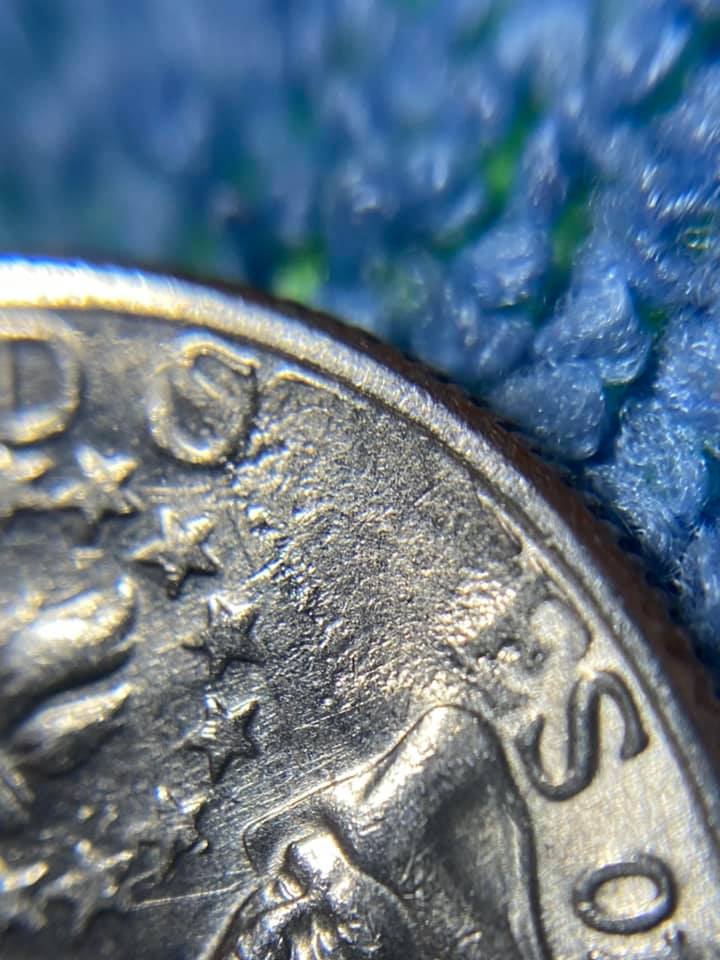 1976-Bicentennial-Quarter---Struck-Through-Grease-On-Reverse?